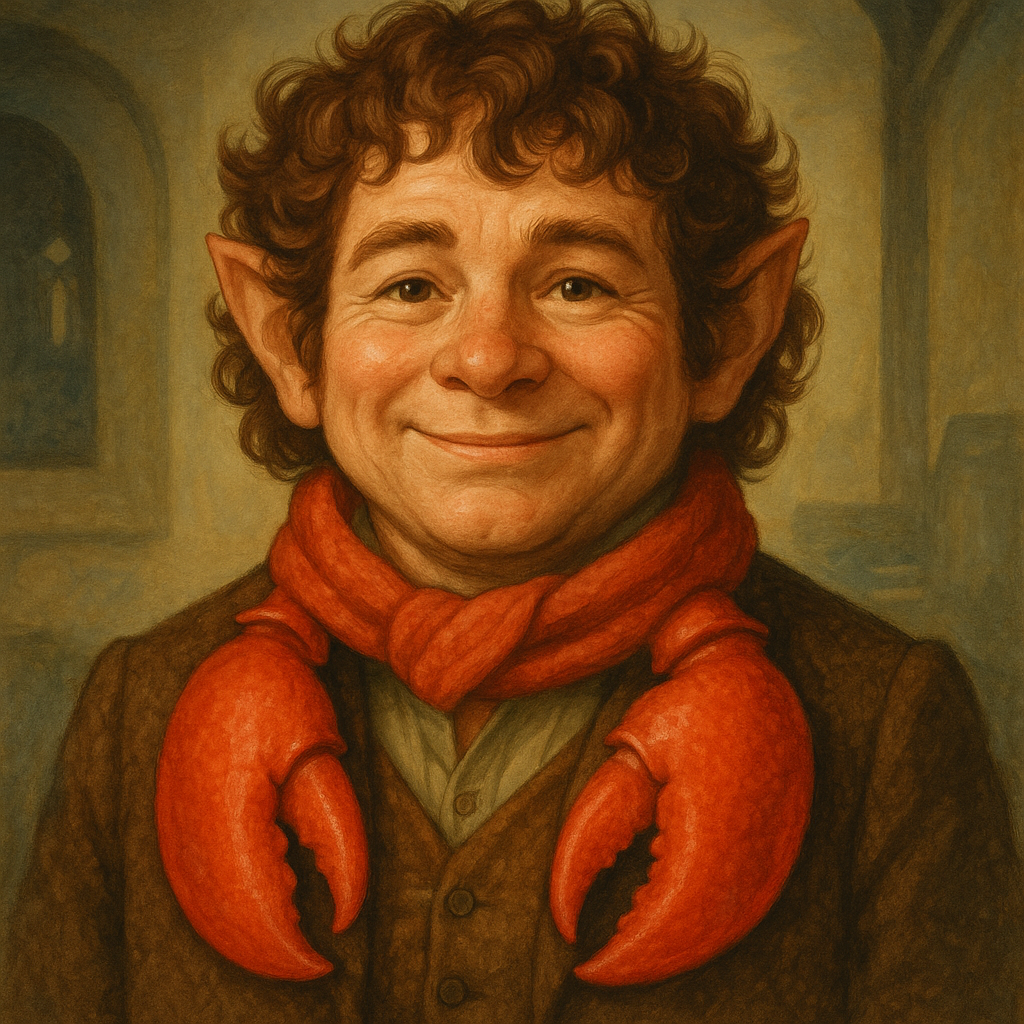 Portrait of Gerald McClaw, Adam's resident Hobbit and writing companion.